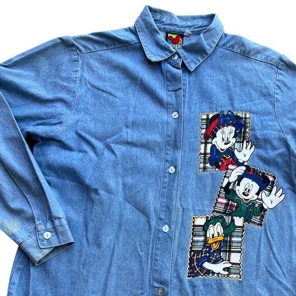 Disney Mickey Unlimited Mickey Minnie and Donald Button-up Kids Sz 16 As-is - Picture 3 of 7